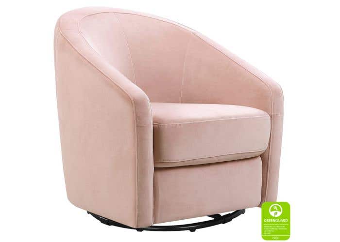 Babyletto Madison Swivel Glider Velvet Blush Pink West