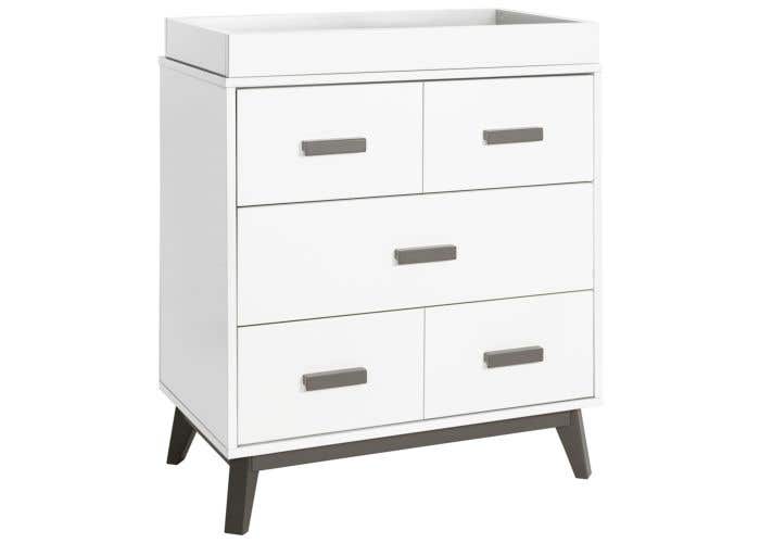 Babyletto Scoot 3 Drawer Changer Dresser White Slate West