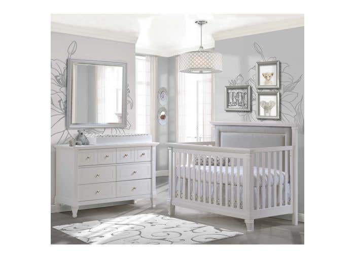 baby crib tufted headboard