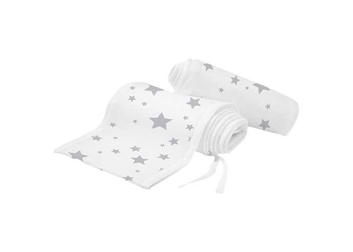 grey breathable crib bumper