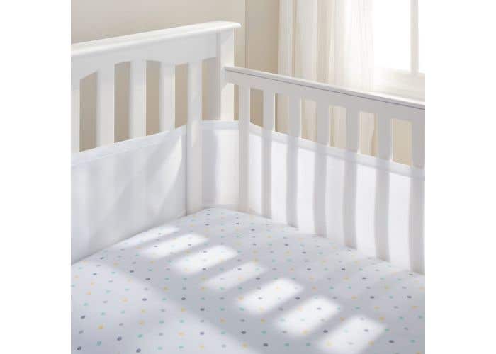 Breathable Baby Crib Liner White White West Coast Kids