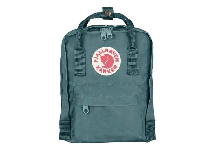 kanken mini teal green