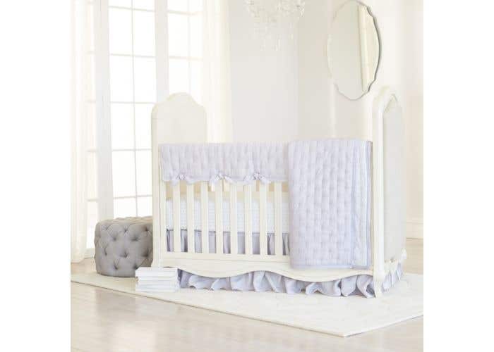 white crib dust ruffle