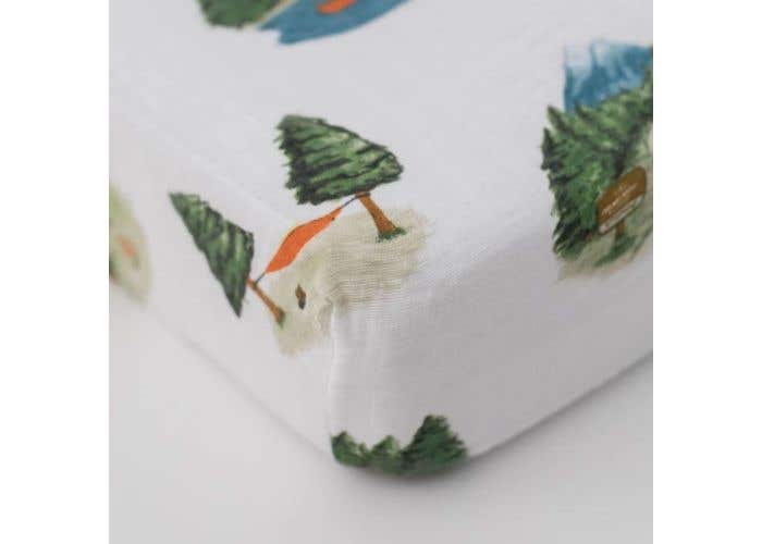 little unicorn dino friends crib sheet
