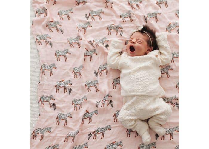 swaddle with a muslin