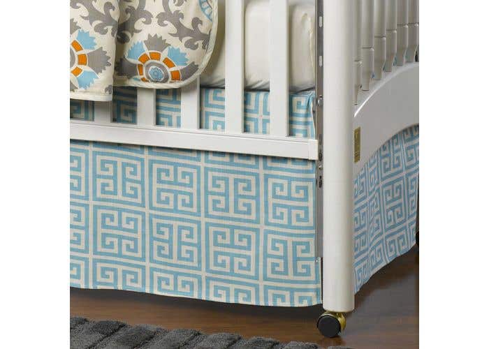 teal crib skirt