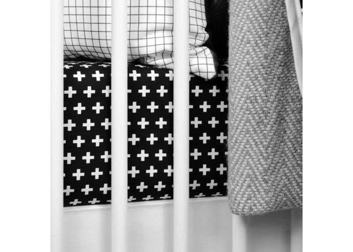 Olli Lime Nordic Cross Crib Sheet West Coast Kids