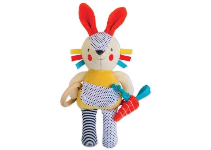 petit collage organic bunny activity toy