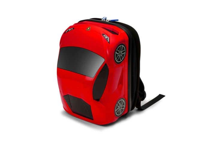 red kids backpack