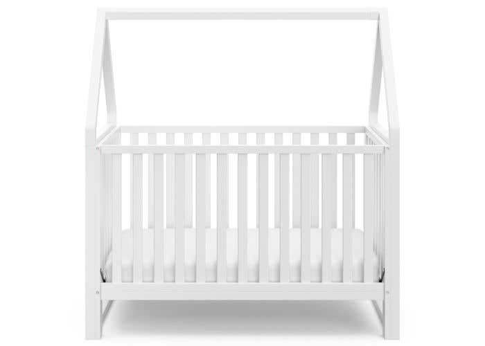 Storkcraft Orchard 5 In 1 Convertible Crib W Canopy White