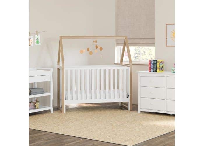 Storkcraft Orchard 5 In 1 Convertible Crib W Canopy West