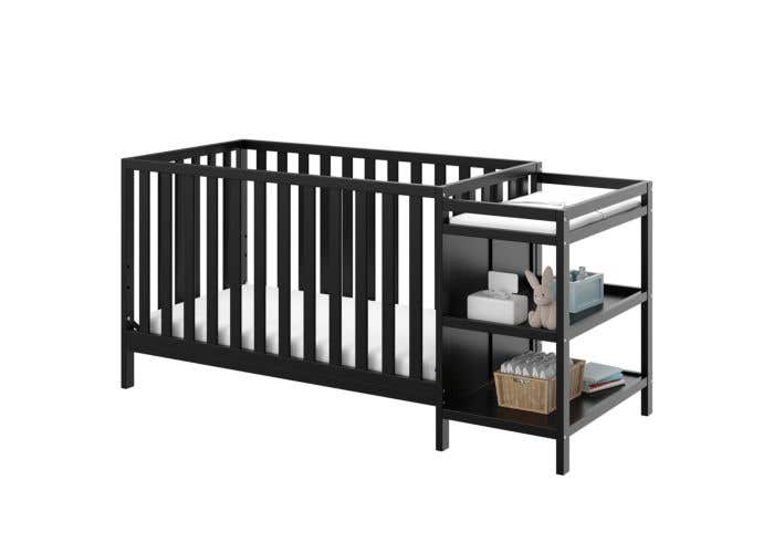 black 4 in 1 convertible crib