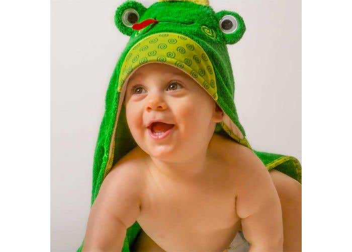 frog hooded towel