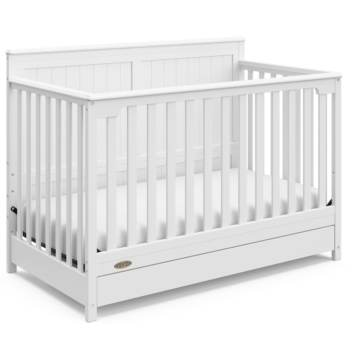 Graco Hadley 4 In 1 Convertible Crib With Drawer White West